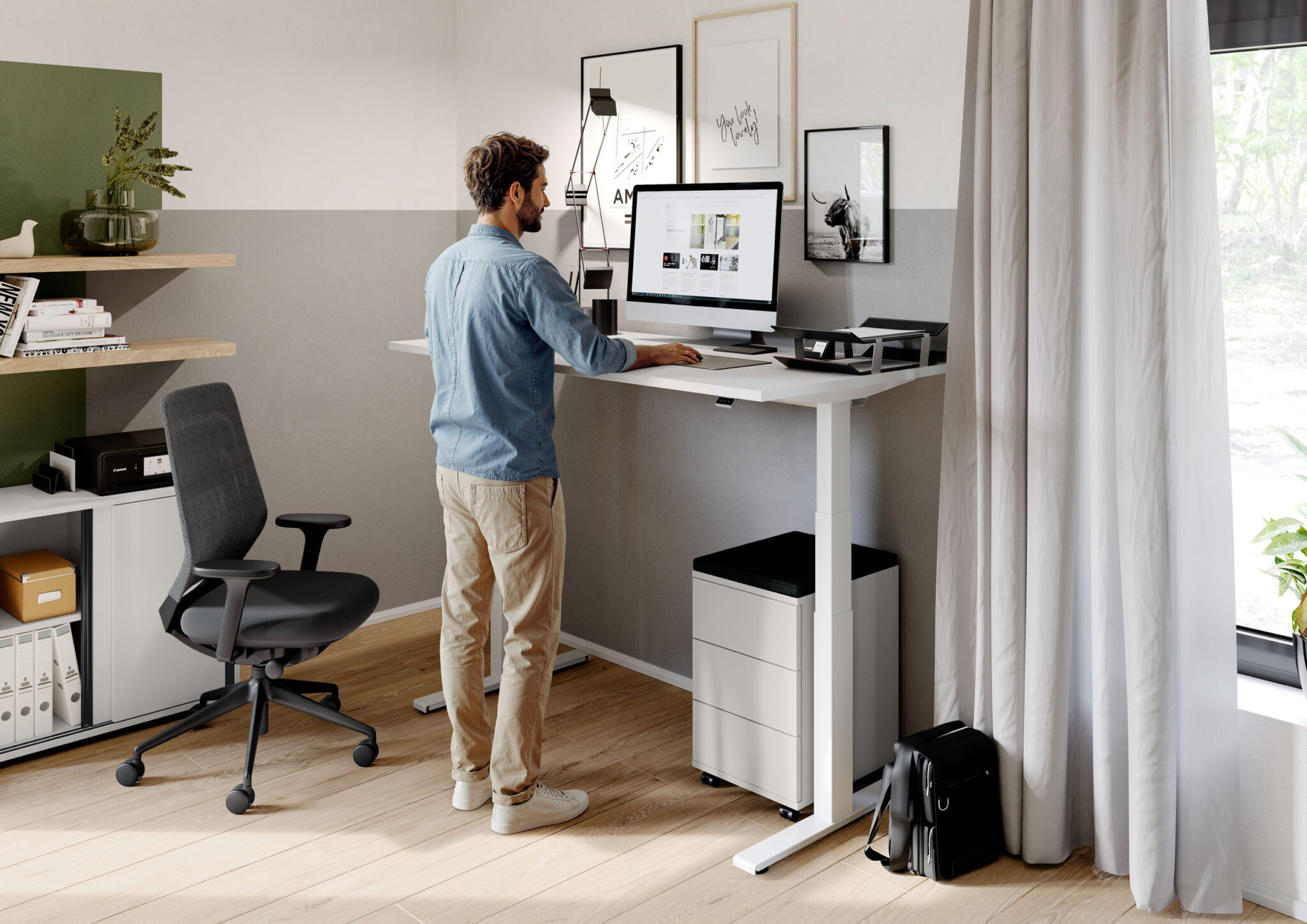 Bürodrehstuhl richtig einstellen & optimale Schreibtischhöhe: Ergonomie ...